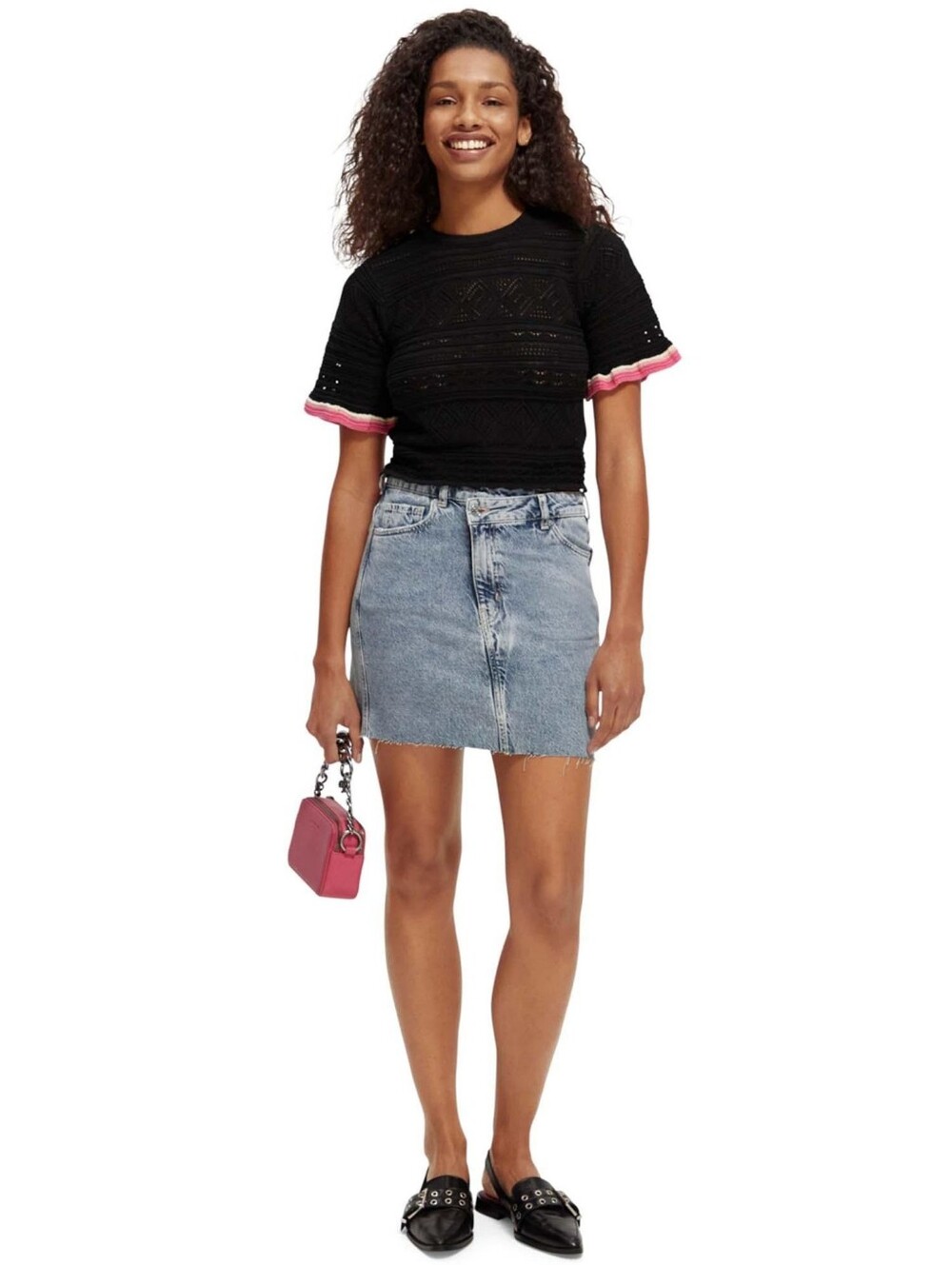 SCOTCH & SODA Mini Jeans Skirt Size Large Distressed Style Women
